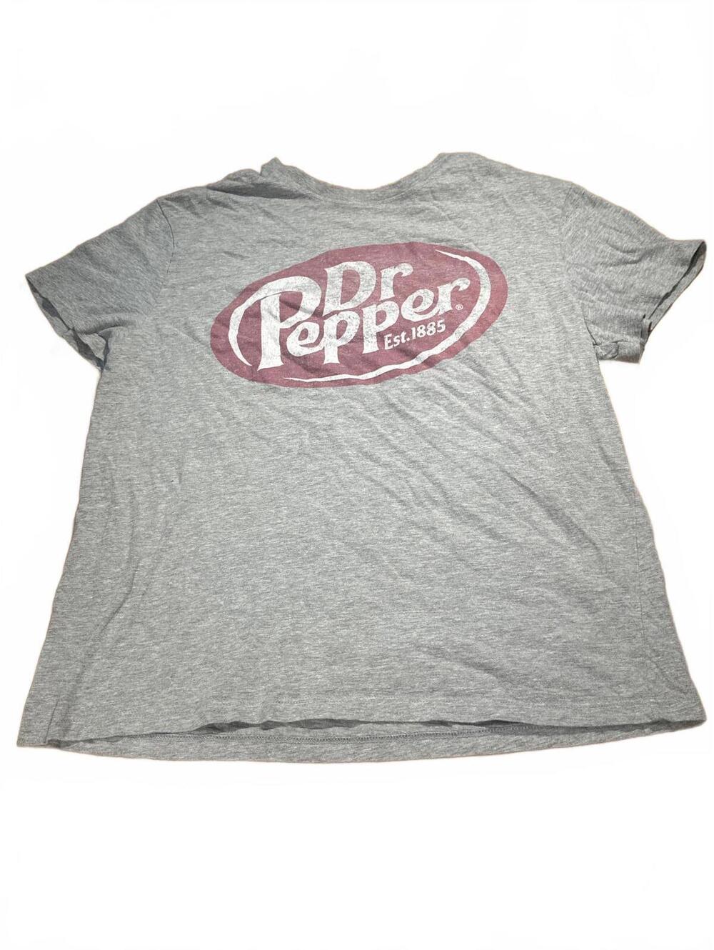 Men's Large Grey Dr Pepper Distressed Tee